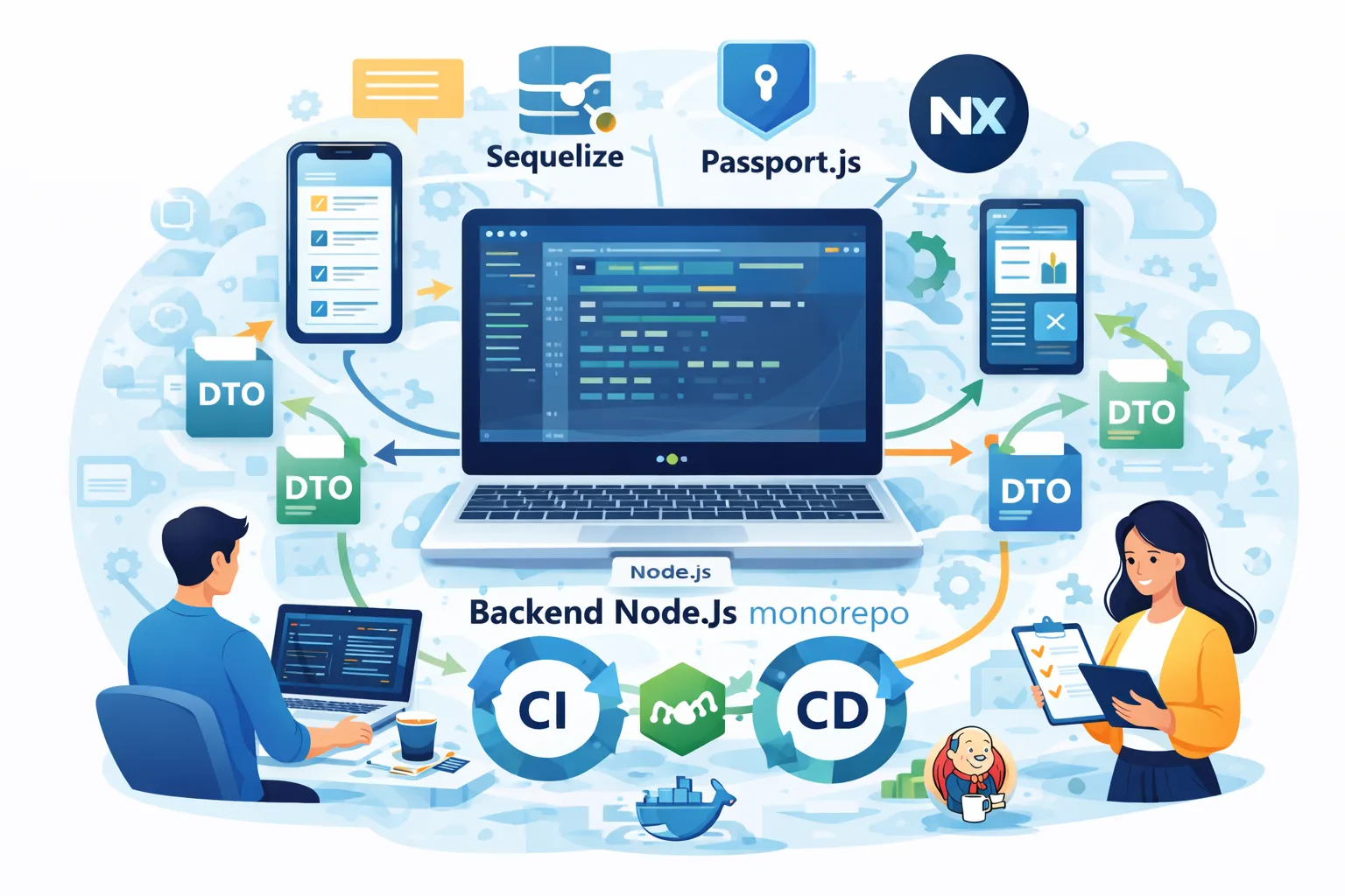 Logo Socle backend TypeScript pour applications mobiles