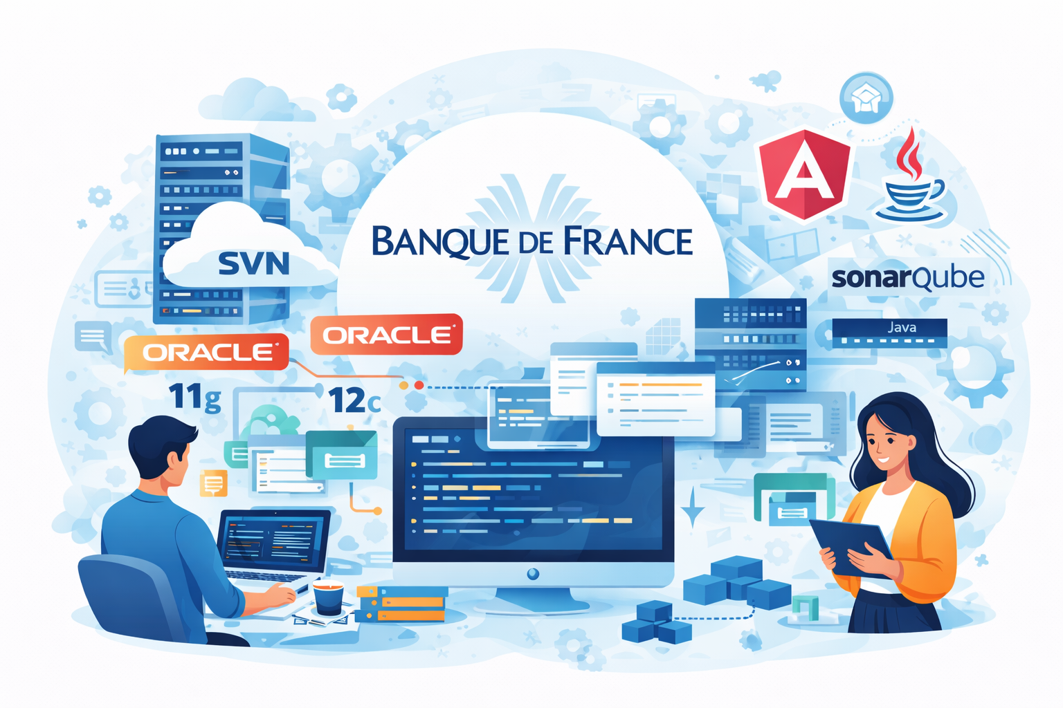 Logo du projet Support et modernisation d’applications bancaires – Banque de France
